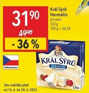 Sýr Hermelín Král sýrů
