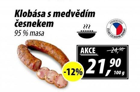 Klobása s medvědím česnekem