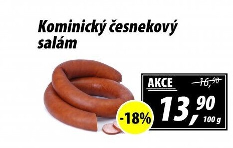 Salám kominický česnekový točený