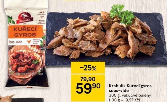 Kuřecí gyros sous vide Krahulík