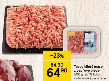 Maso mleté vepřové z plece Tesco
