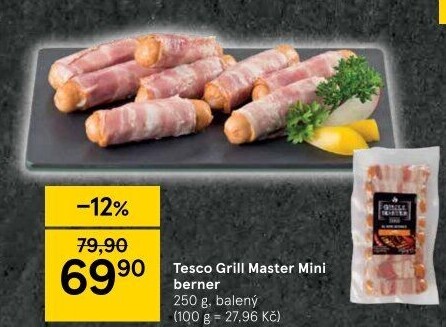 Miniberner se slaninou Tesco