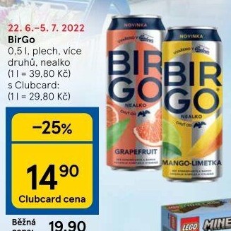 Nealkoholické pivo ochucené Birgo