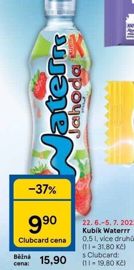 Ochucená voda Waterrr Kubík