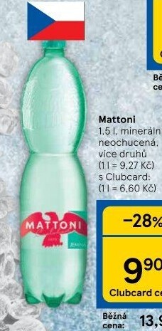 Přírodní voda Mattoni