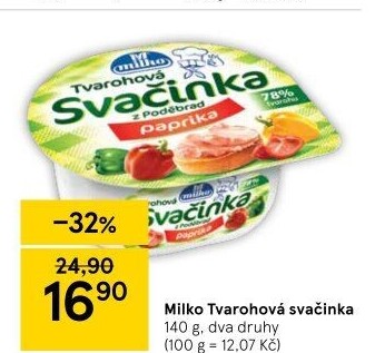 Svačinka zeleninový tvaroh Milko