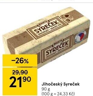 Sýr Syreček Jihočeský Madeta