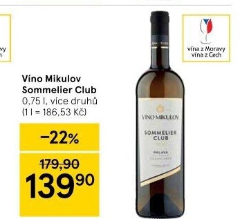 Vína Sommelier Club Víno Mikulov