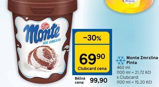 Zmrzlina v kelímku Monte Zott