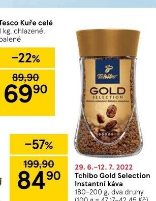 Instantní káva Tchibo Gold Selection