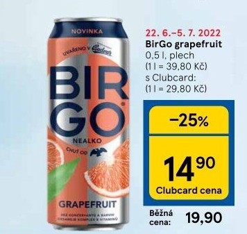 Nealkoholické pivo ochucené Birgo