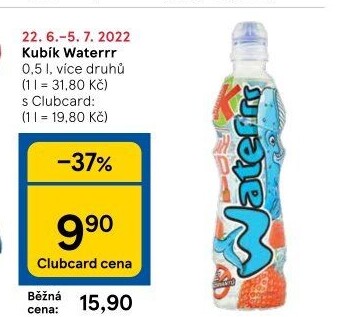 Ochucená voda Waterrr Kubík