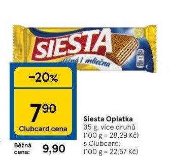 Oplatky Siesta