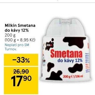 Smetana do kávy Milkin