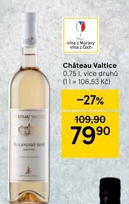 Vína Chateau Valtice