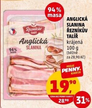 Anglická slanina Řezníkův talíř