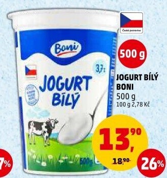 Bílý jogurt Boni