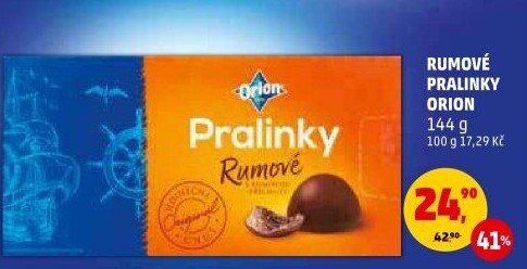 Bonboniéra Pralinky rumové Orion