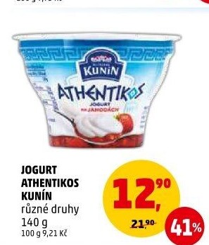 Jogurt ochucený řeckého typu Athentikos Kunín