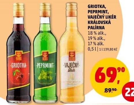 Likér Griotka Královská palírna