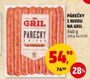 Párečky s nivou Na gril Penny