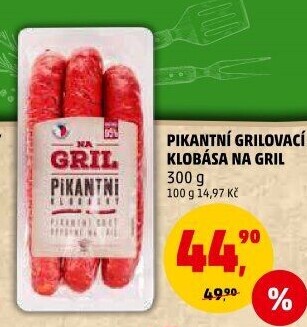 Pikantní klobása Na gril Penny