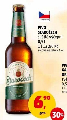 Pivo světlé výčepní 10° Staročech