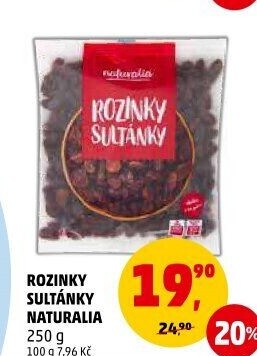 Rozinky Sultánky Naturalia