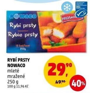 Rybí prsty předsmažené mražené Nowaco