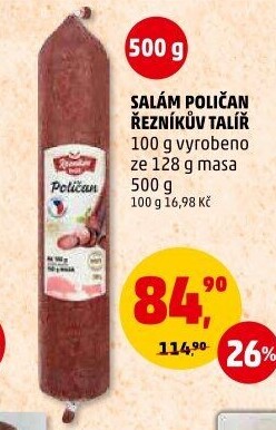 Salám Poličan Řezníkův talíř