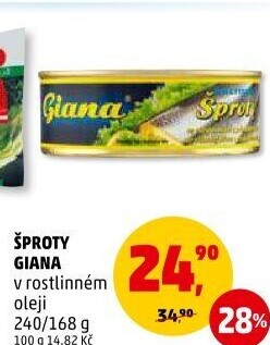 Šproty v oleji Giana