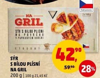 Sýr s bílou plísní Na gril Penny