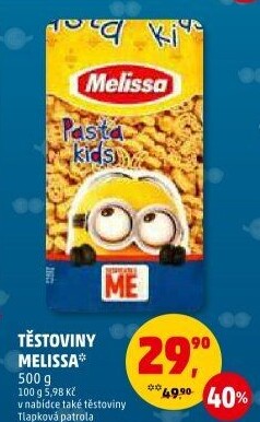Těstoviny pro děti Melissa