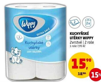 Utěrky kuchyňské 2vrstvé Wippy