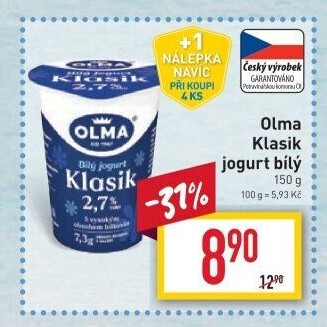Bílý jogurt Klasik Olma