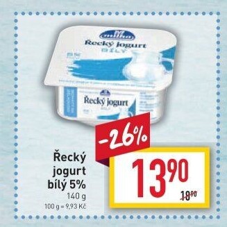 Bílý jogurt řecký bio 5% Milko
