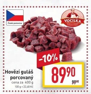 Hovězí maso na guláš Vocílka
