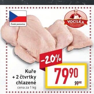Kuře + 2 čtvrtky Vocílka