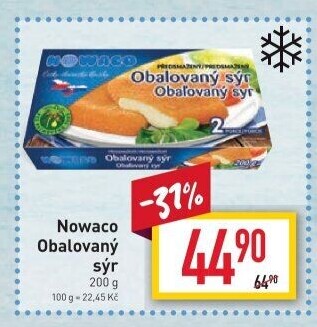 Sýr obalovaný mražený Nowaco