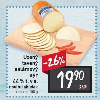 Sýr uzený salámový 44% Jihočeský Madeta
