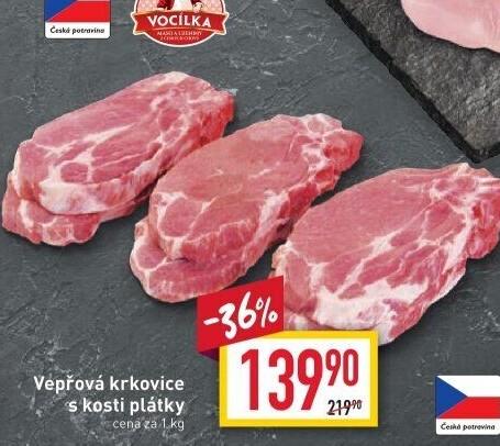 Vepřová krkovice s kostí Vocílka