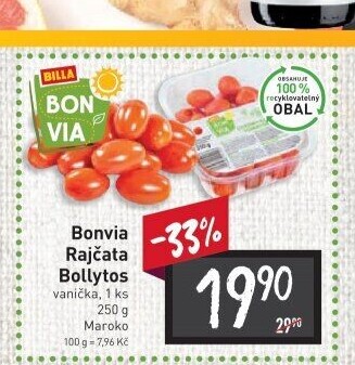 Rajčata cherry Billa Bonvia