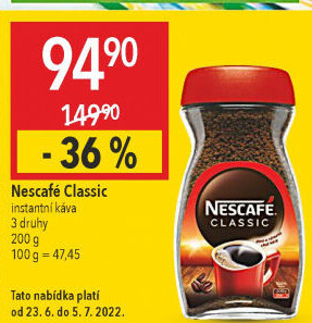 Instantní káva Nescafé Classic