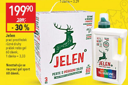 Prací prášek mýdlový Jelen