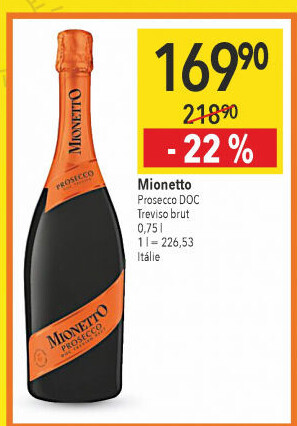Prosecco brut DOC Treviso Mionetto