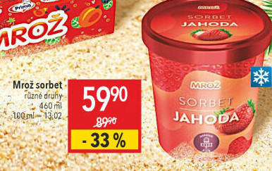 Sorbet v kelímku Mrož Prima