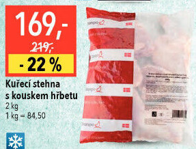 Kuřecí stehna s kouskem hřbetu mražená Danpo