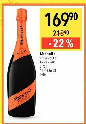 Prosecco brut DOC Treviso Mionetto