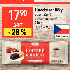 Rohlíčky linecké Klasa Pekárny a cukrárny Klatovy