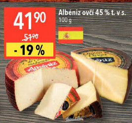Sýr ovčí 45% Albéniz